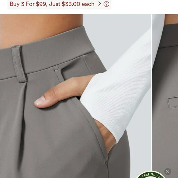 Halara Women's High Waisted Straight Leg Work Pant Trio - Picture 10 of 16